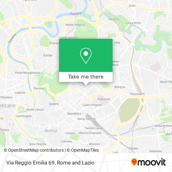 Via Reggio Emilia  69 map