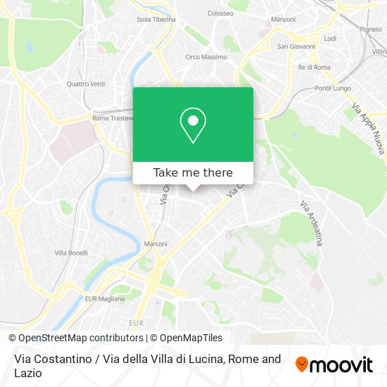 Via Costantino / Via della Villa di Lucina map