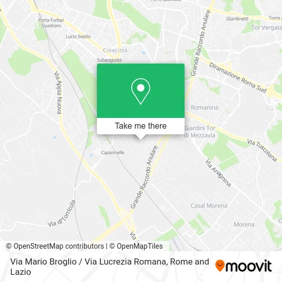 Mario Broglio Street / Lucrezia Romana Street map