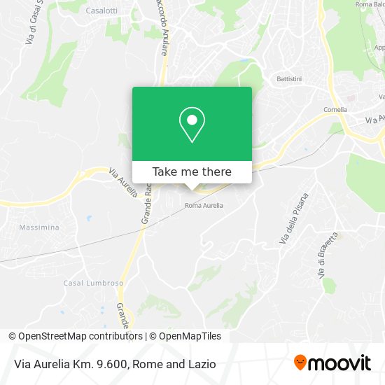 Via Aurelia Km. 9.600 map