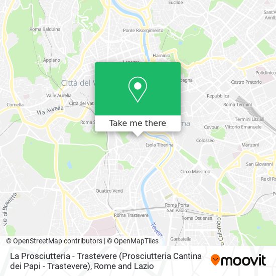 La Prosciutteria - Trastevere (Prosciutteria Cantina dei Papi - Trastevere) map