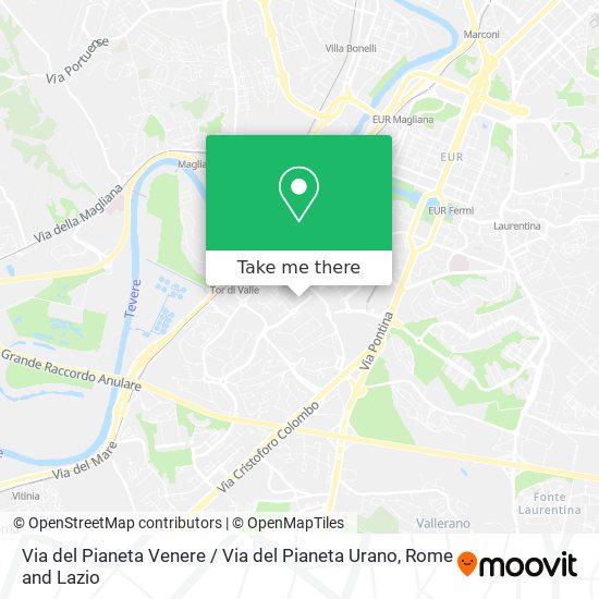 Via del Pianeta Venere / Via del Pianeta Urano map