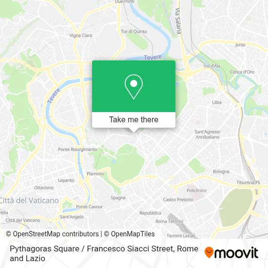 Pythagoras Square / Francesco Siacci Street map
