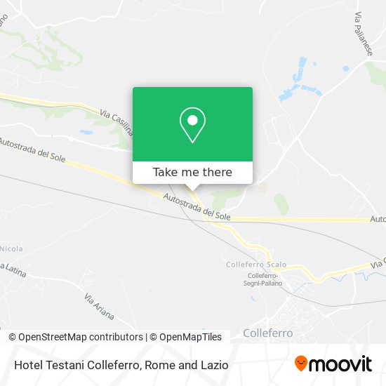 Hotel Testani Colleferro map