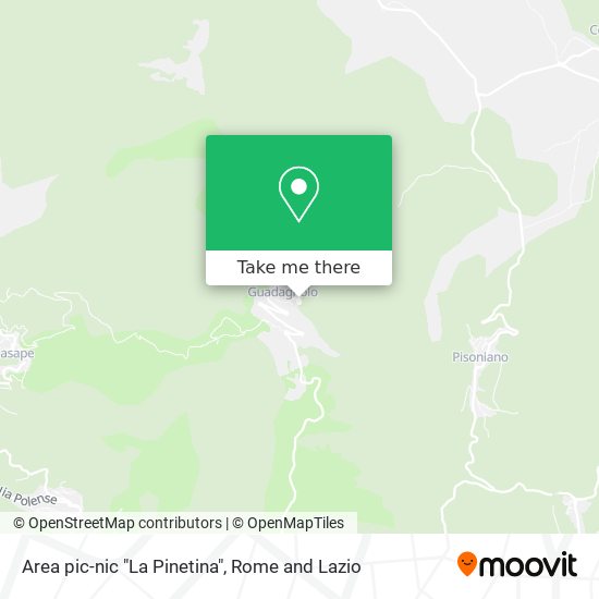 Area pic-nic "La Pinetina" map