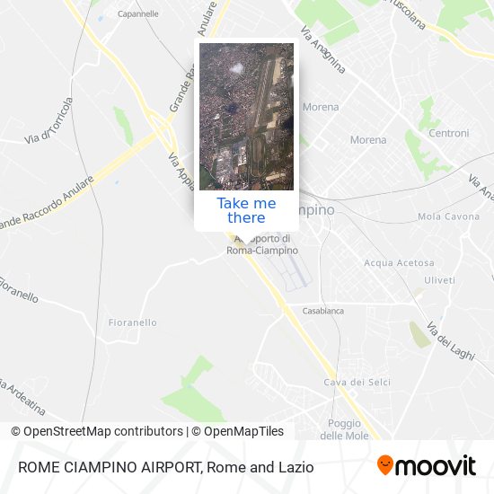 ROME CIAMPINO AIRPORT map