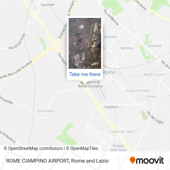 Rome Ciampino Airport map
