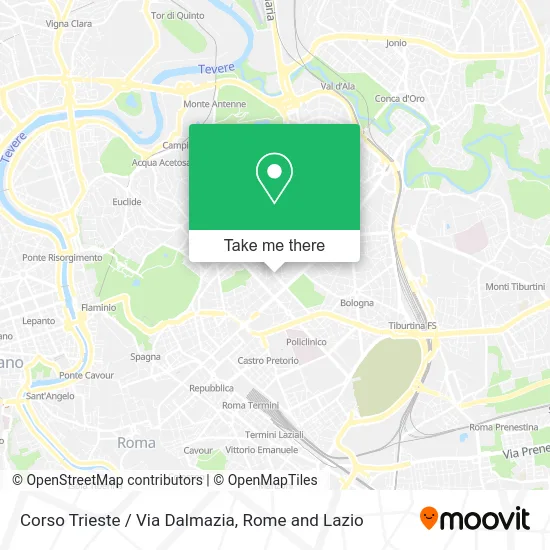 Trieste Avenue / Dalmazia Street map