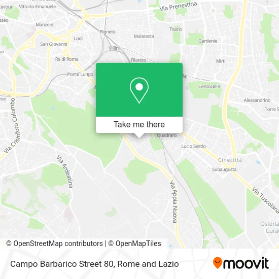 Campo Barbarico Street 80 map
