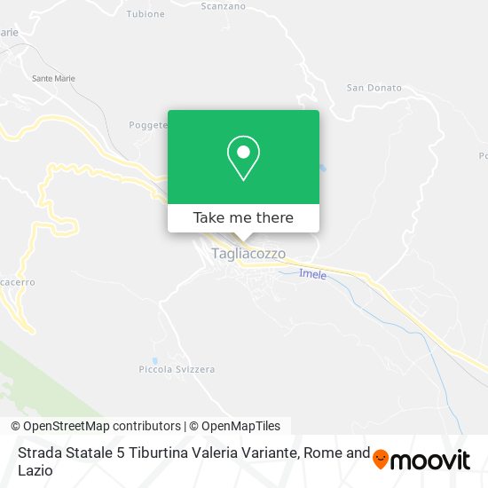 Strada Statale 5 Tiburtina Valeria Variante map