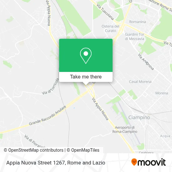 Appia Nuova Street 1267 map