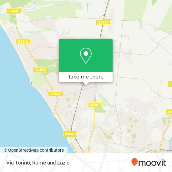 Via Torino map