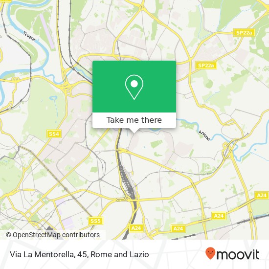 Via La Mentorella, 45 map