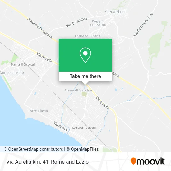 Aurelia Street km. 41 map