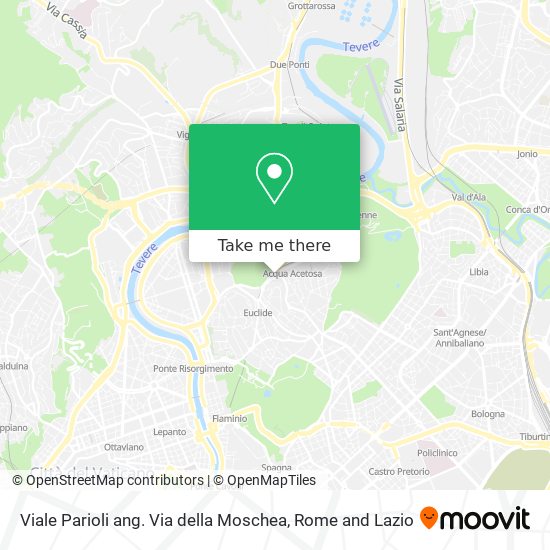 Viale Parioli ang. Via della Moschea map