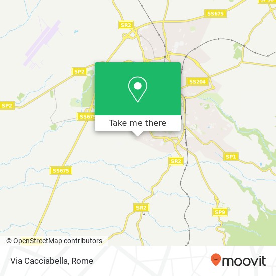 Via Cacciabella map
