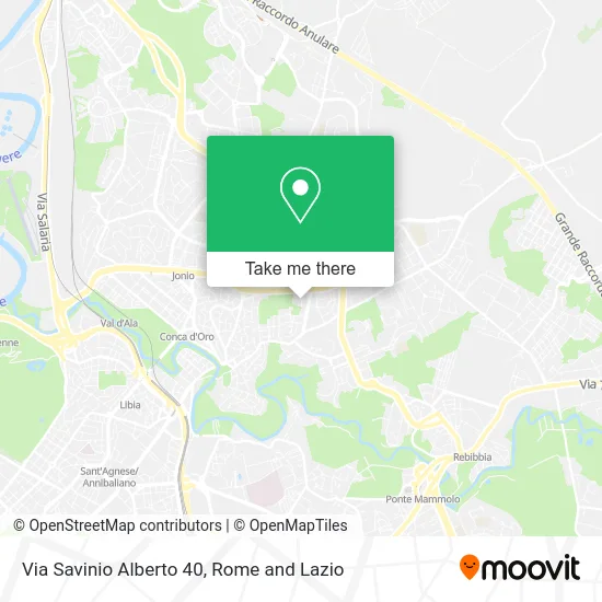 Via Savinio Alberto 40 map