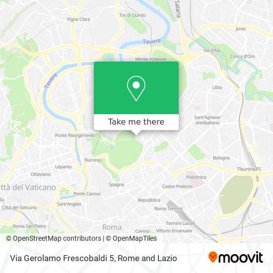 Via Gerolamo Frescobaldi  5 map