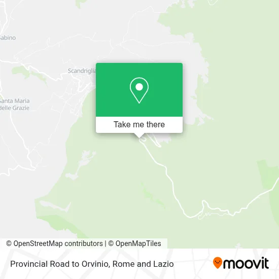 Provincial Road to Orvinio map