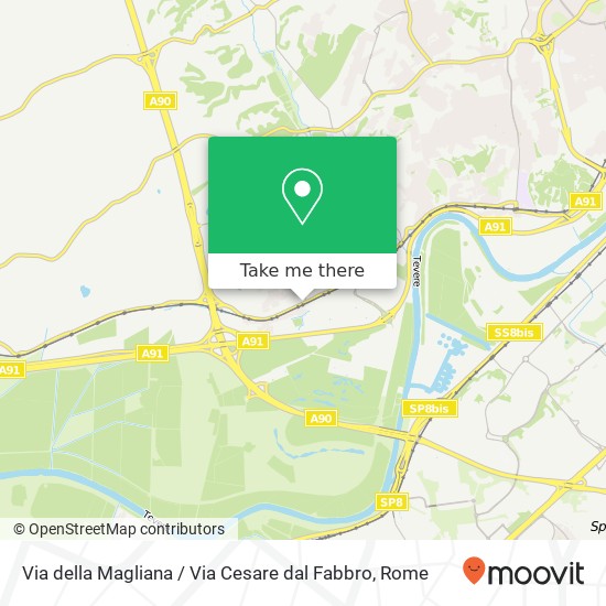Via della Magliana / Via Cesare dal Fabbro map