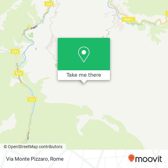 Via Monte Pizzaro map