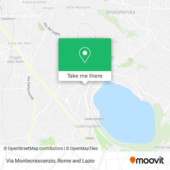 Via Montecrescenzio map