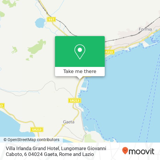 Villa Irlanda Grand Hotel, Lungomare Giovanni Caboto, 6 04024 Gaeta map