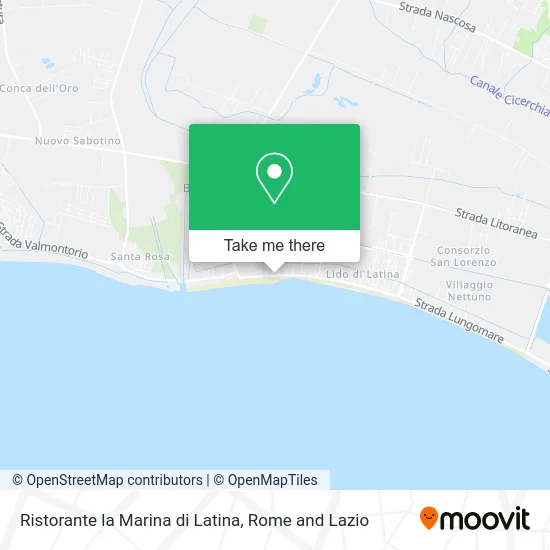 Marina Restaurant of Latina map