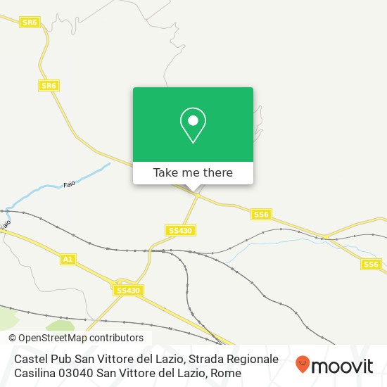 Castel Pub San Vittore del Lazio, Strada Regionale Casilina 03040 San Vittore del Lazio map