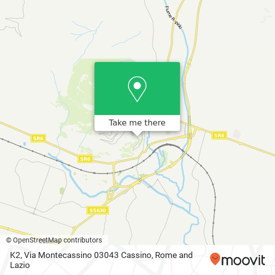 K2, Via Montecassino 03043 Cassino map