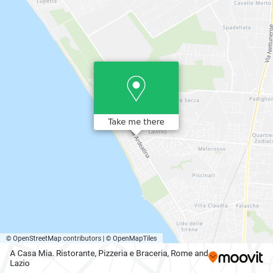 A Casa Mia. Ristorante, Pizzeria e Braceria map
