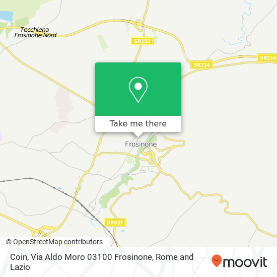 Coin, Via Aldo Moro 03100 Frosinone map