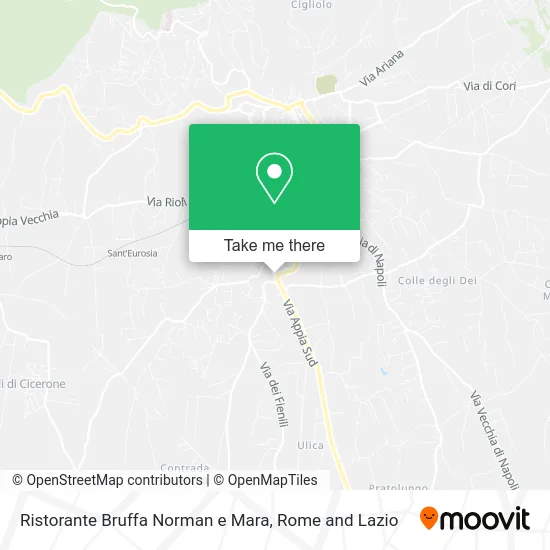 Bruffa Norman and Mara Restaurant map