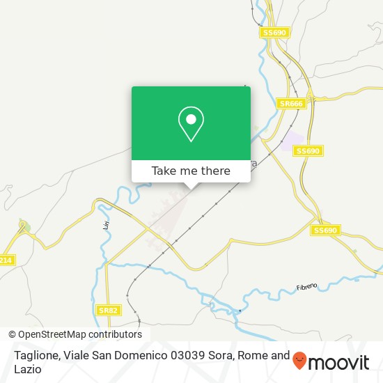 Taglione, Viale San Domenico 03039 Sora map