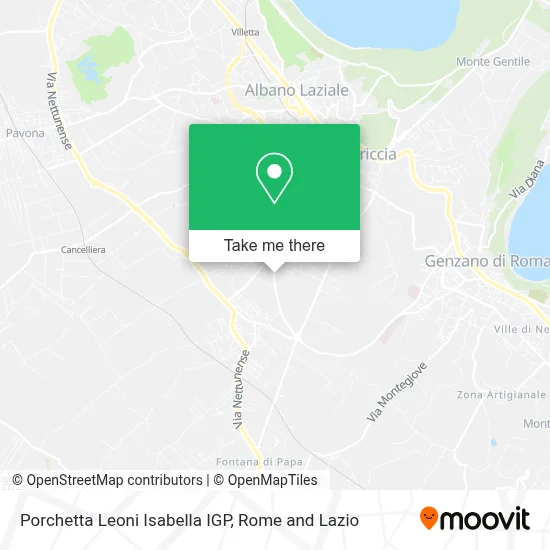 Porchetta Leoni Isabella IGP map