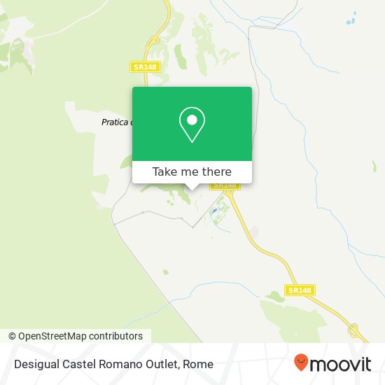 Desigual Castel Romano Outlet, Roma map
