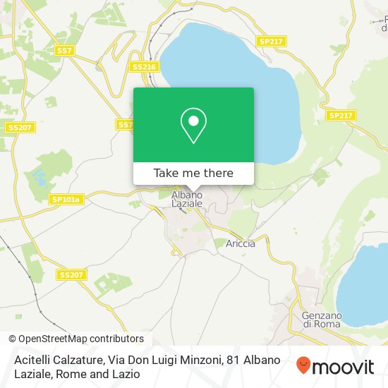 Acitelli Calzature, Via Don Luigi Minzoni, 81 Albano Laziale map