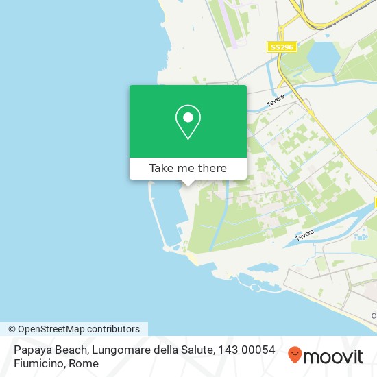 Papaya Beach, Lungomare della Salute, 143 00054 Fiumicino map