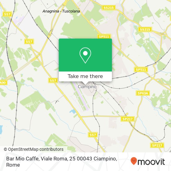 Bar Mio Caffe, Viale Roma, 25 00043 Ciampino map