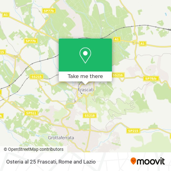 Osteria al 25 Frascati map