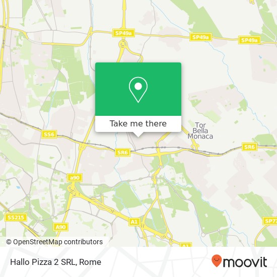 Hallo Pizza 2 SRL, Via Giovanni Rizzi, 43 00133 Roma map