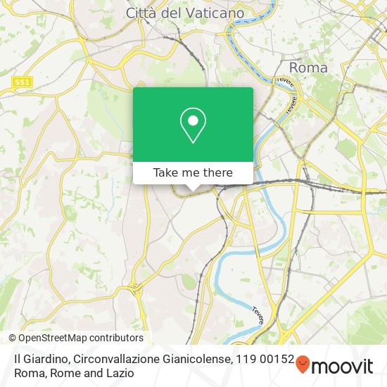 Il Giardino, Circonvallazione Gianicolense, 119 00152 Roma map