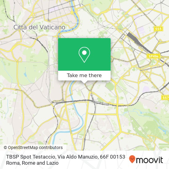TBSP Spot Testaccio, Via Aldo Manuzio, 66F 00153 Roma map