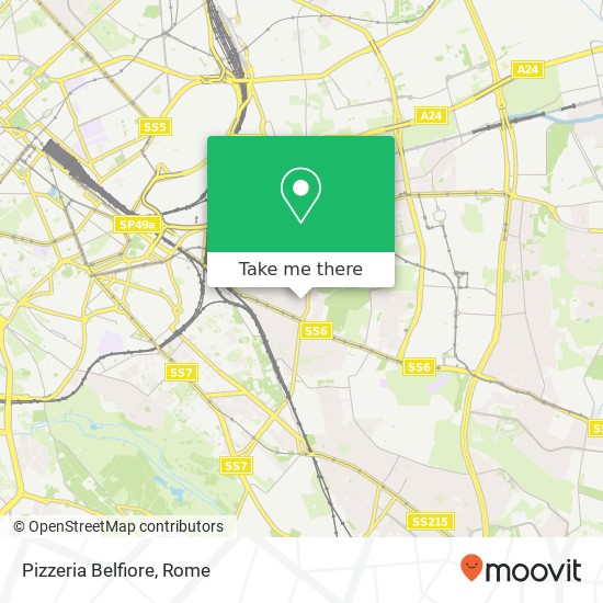Pizzeria Belfiore, Via della Marranella, 72 00176 Roma map