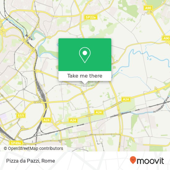 Pizza da Pazzi, Via Pan 00158 Roma map