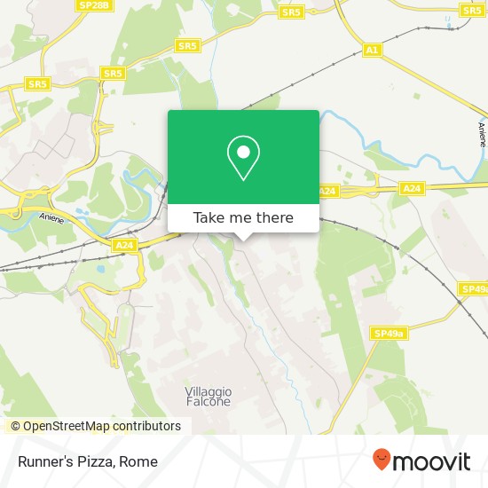 Runner's Pizza, Via Rosciano, 17B 00132 Roma map