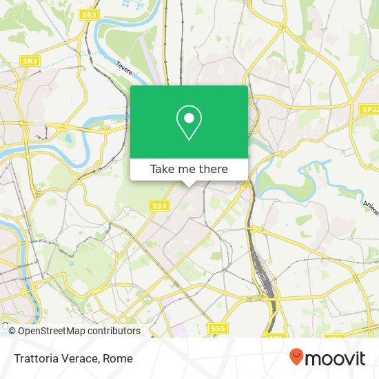 Trattoria Verace, Via Nemorense 00199 Roma map
