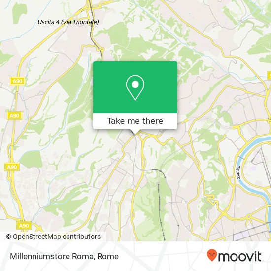 Millenniumstore Roma, 00135 Roma map