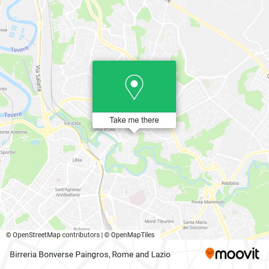 Birreria Bonverse Paingros map