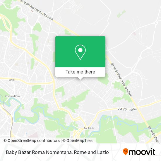 Baby Bazar Roma Nomentana map